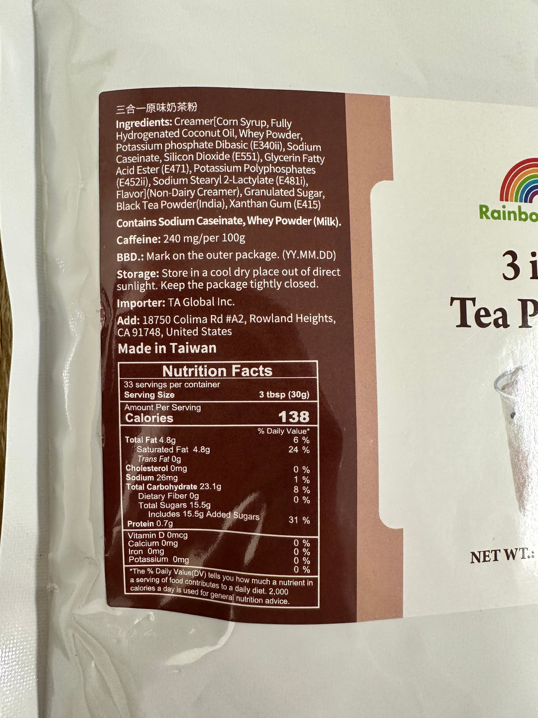 all in one original milk tea powders