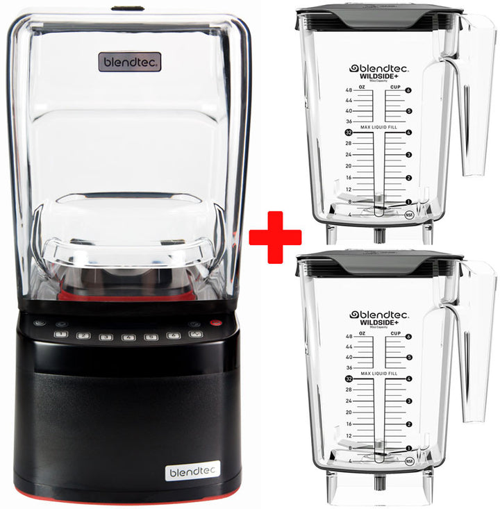 Blendtec S885C2901-B1GB1D Stealth 885 3.8 hp Blender with Sound Enclosure and (2) 90 oz. WildSide+ Jars
