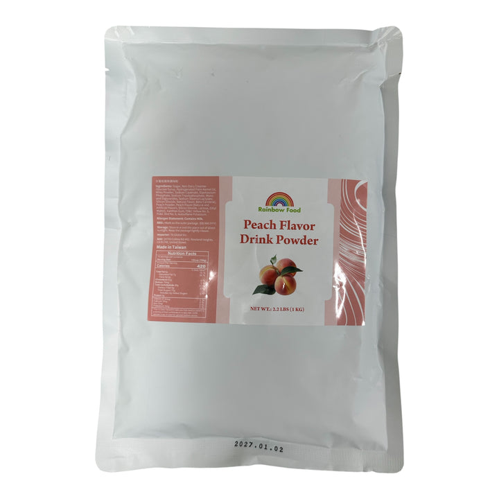white peach flavored milk tea powders