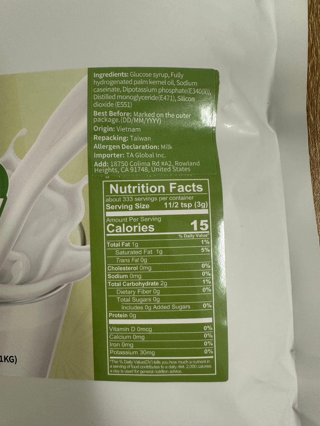 non dairy creamer for milk teas